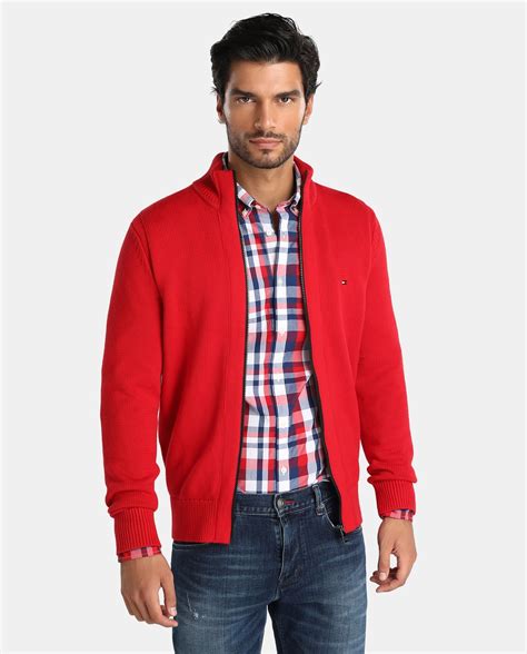 chaqueta tommy hilfiger hombre roja